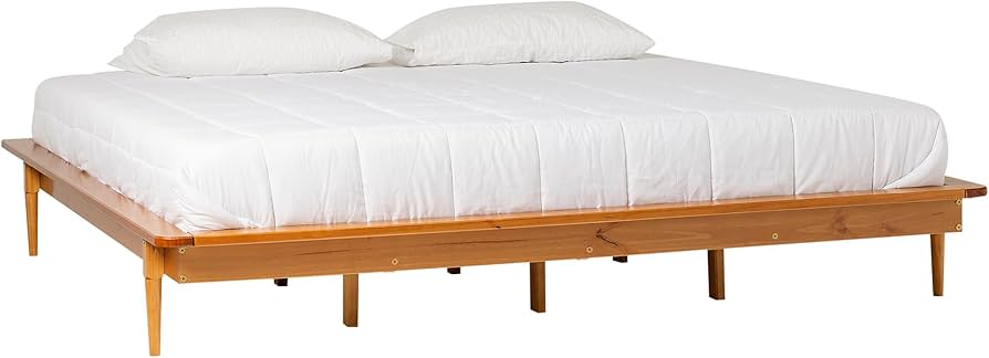 Walker Edison Modern Wooden Platform Bed