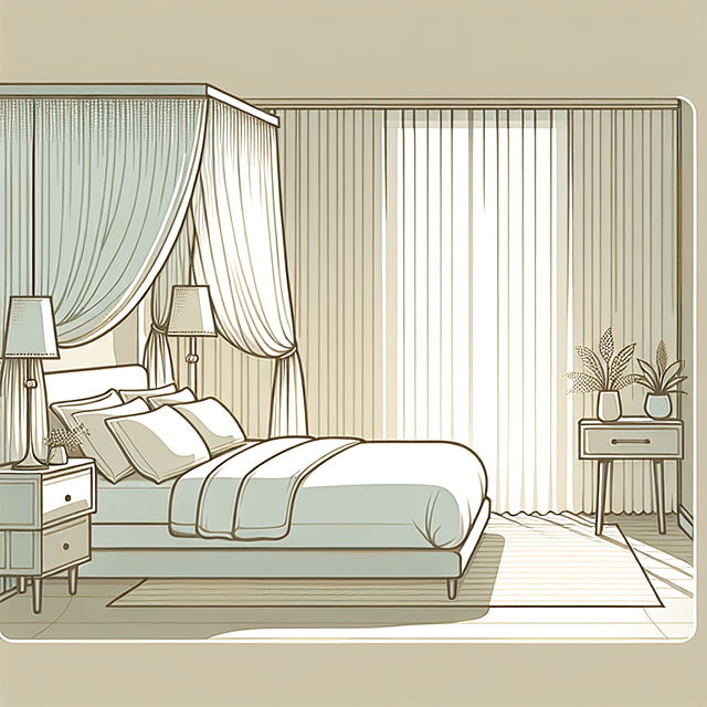 flowing canopy bed curtains in a serene bedroom