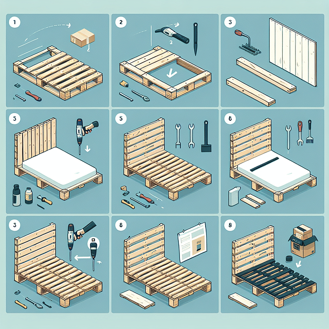 attaching a headboard to a pallet bed frame