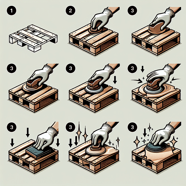 sanding wooden pallets smoothly