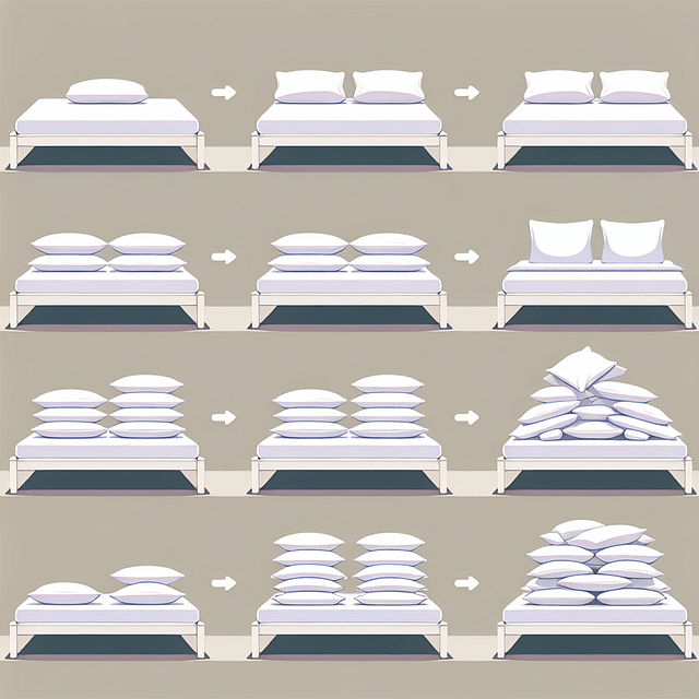 pillows arranged on white bed frame