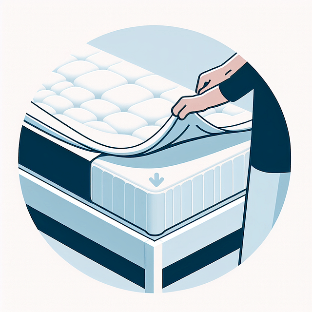 fitted sheet on mattress with white bed frame