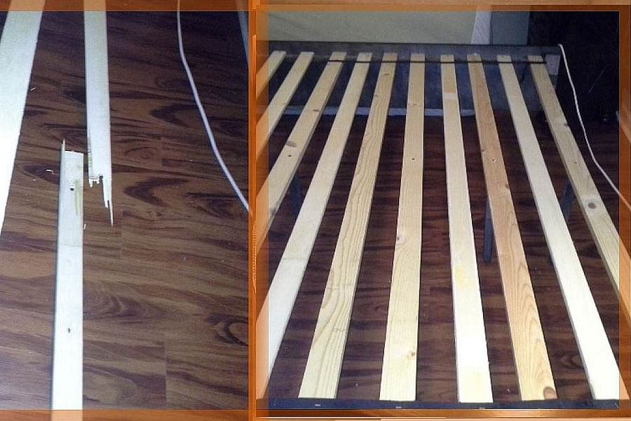 Cracked bed frame