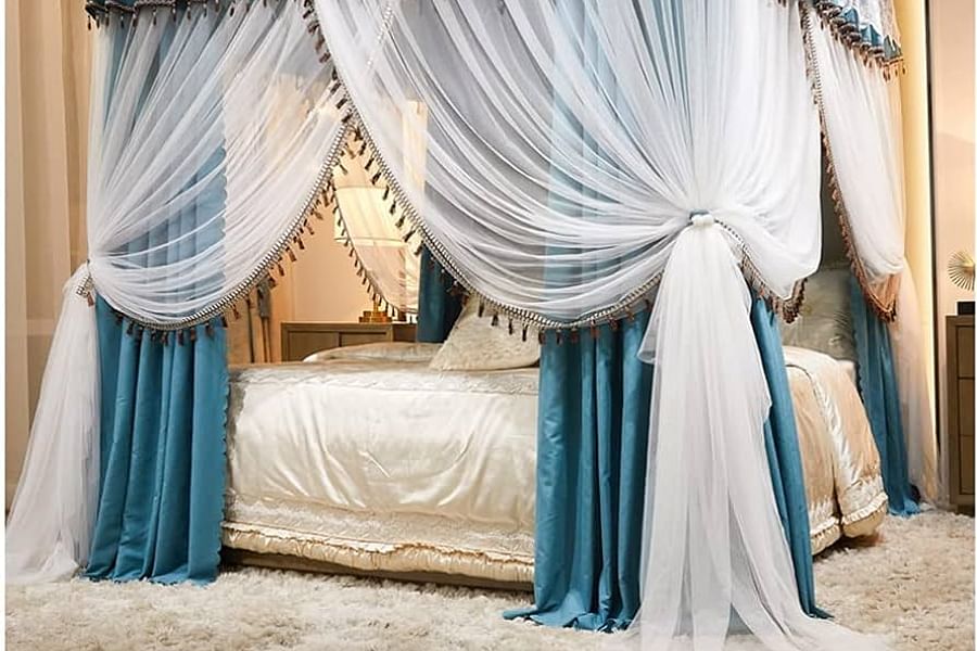 blackout curtains for canopy bed