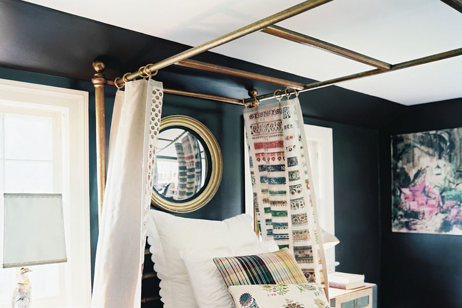 bohemian style canopy bed frame