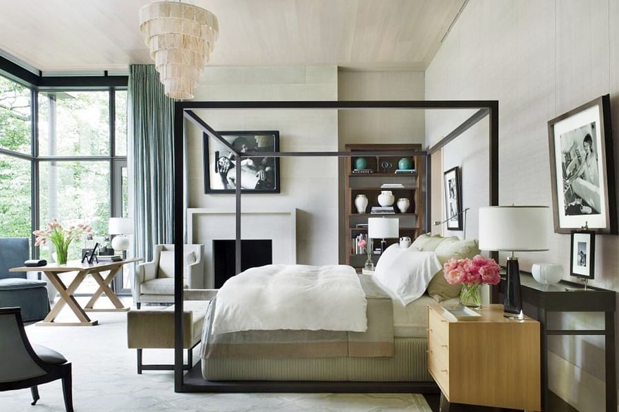 contemporary chic canopy bed frame