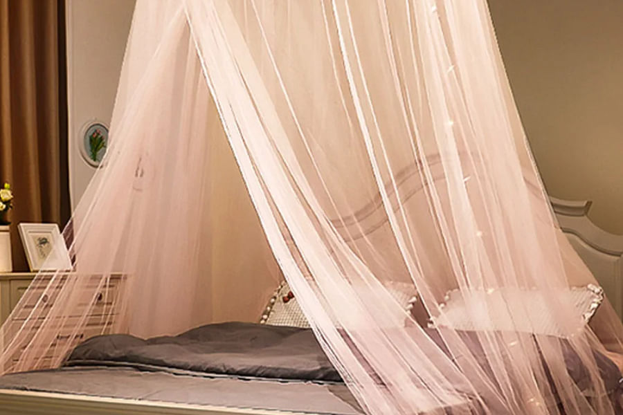 lace curtains for canopy bed