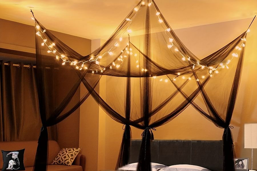 organza curtains for canopy bed