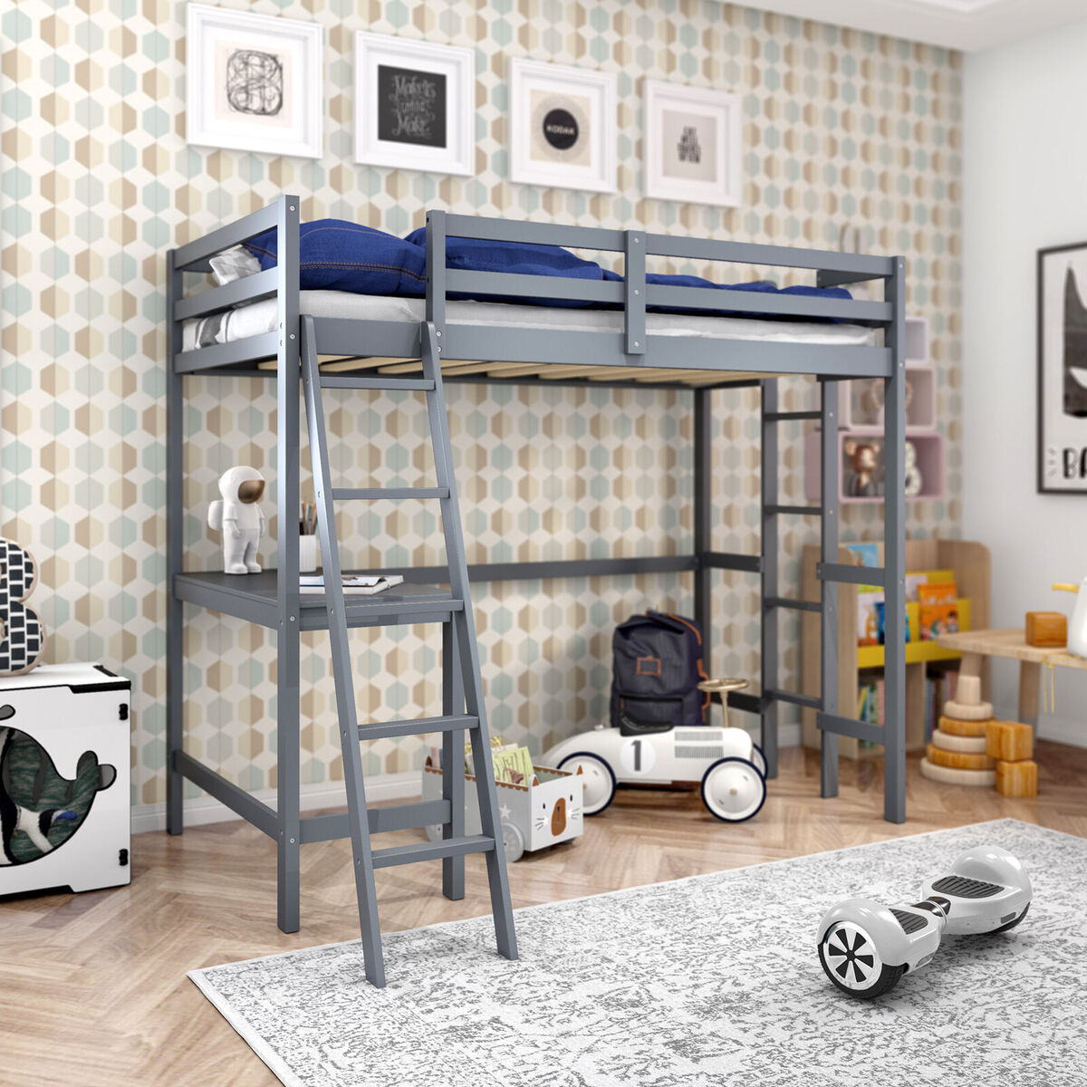 twin loft bed frame