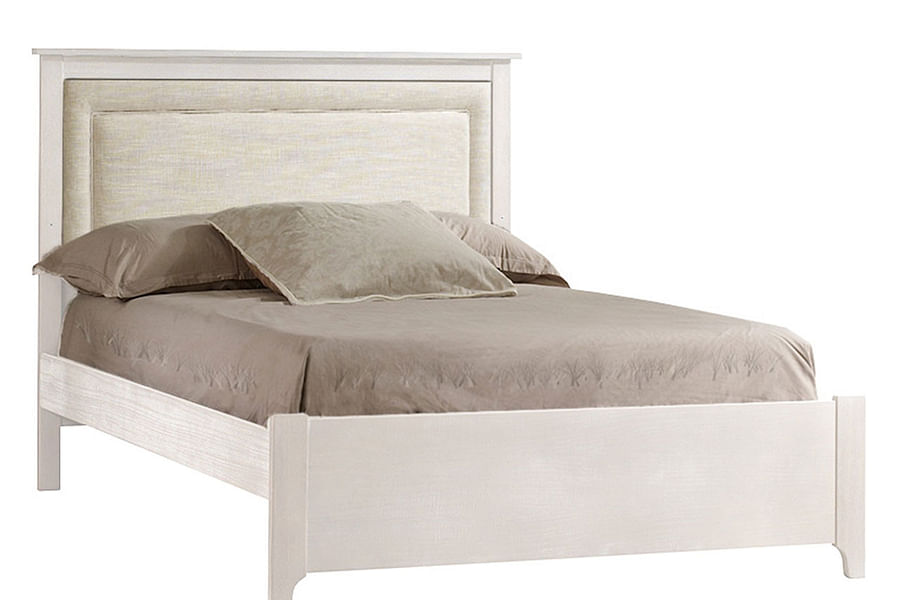 classic white wooden bed frame