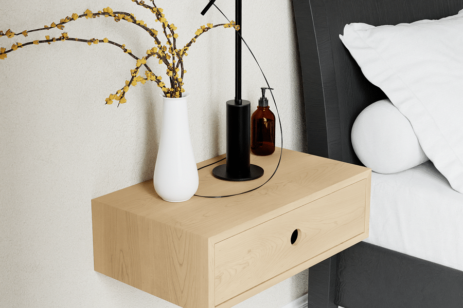 wooden nightstand