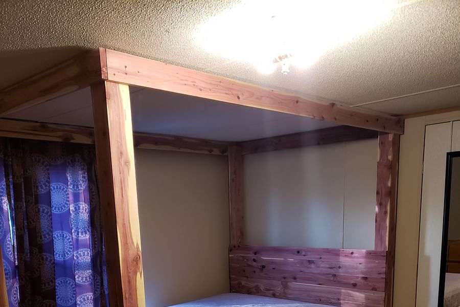 canopy pallet bed frame