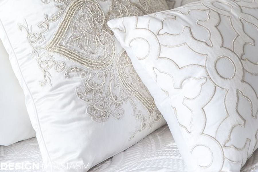 luxurious white bedding
