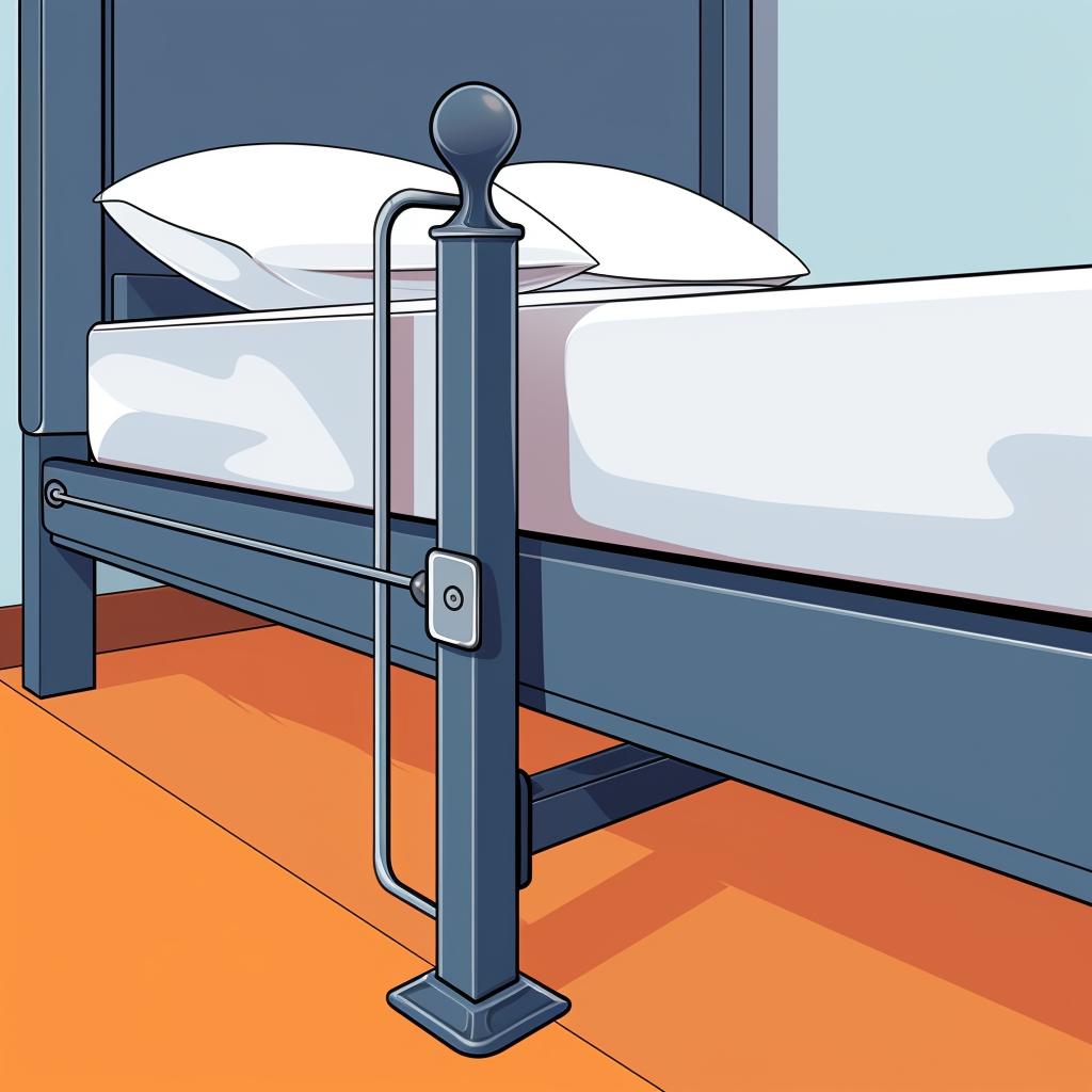 Side rails being connected to the head and foot of the metal bed frame