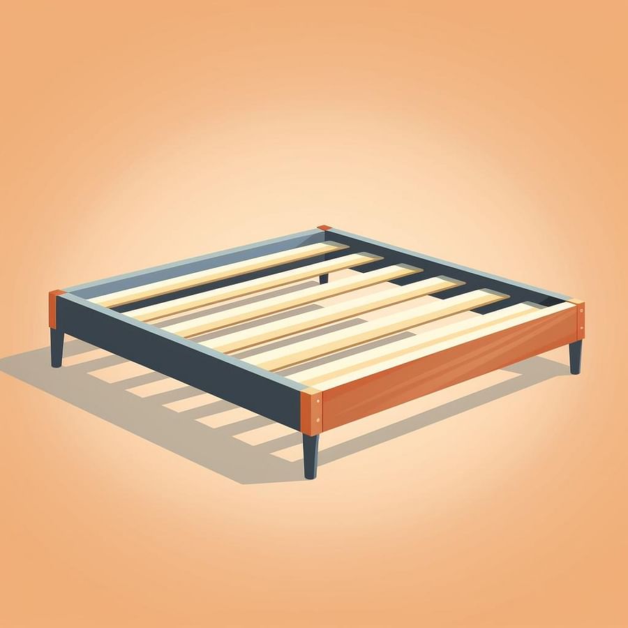 Assembled main frame of the Zinus bed.