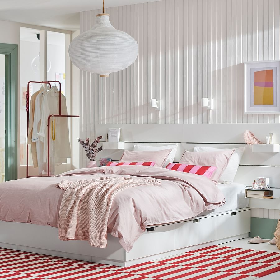 Ikea NORDLI Bed Frame in a modern bedroom setting
