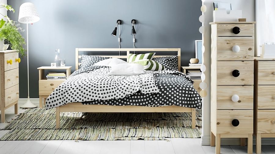 Ikea TARVA Bed Frame in a bedroom setting