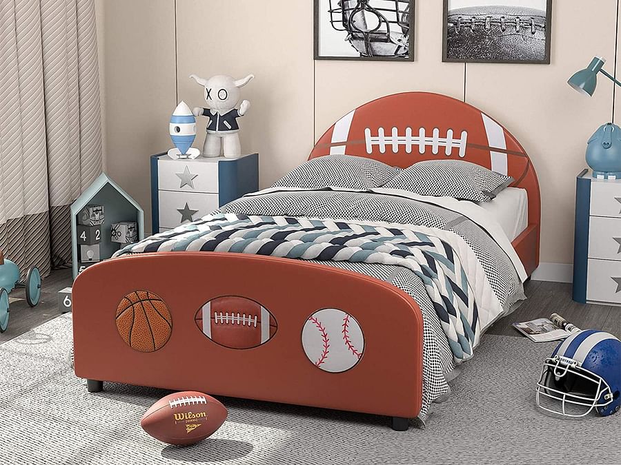 toddler bed frame with rounded edges