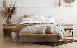 How can I make a bedroom without a bed frame look stylish?